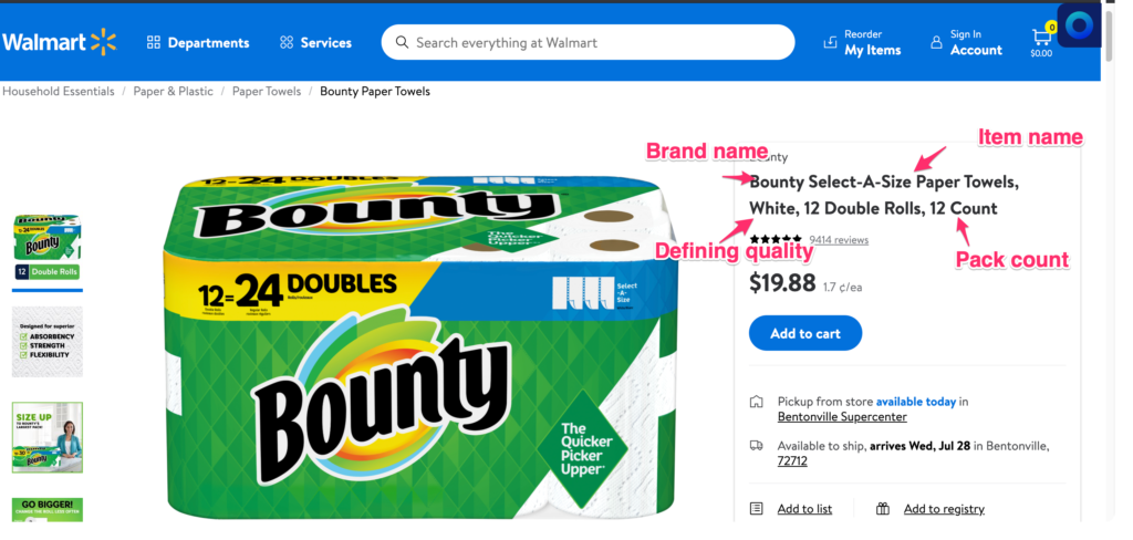 walmart seo product name