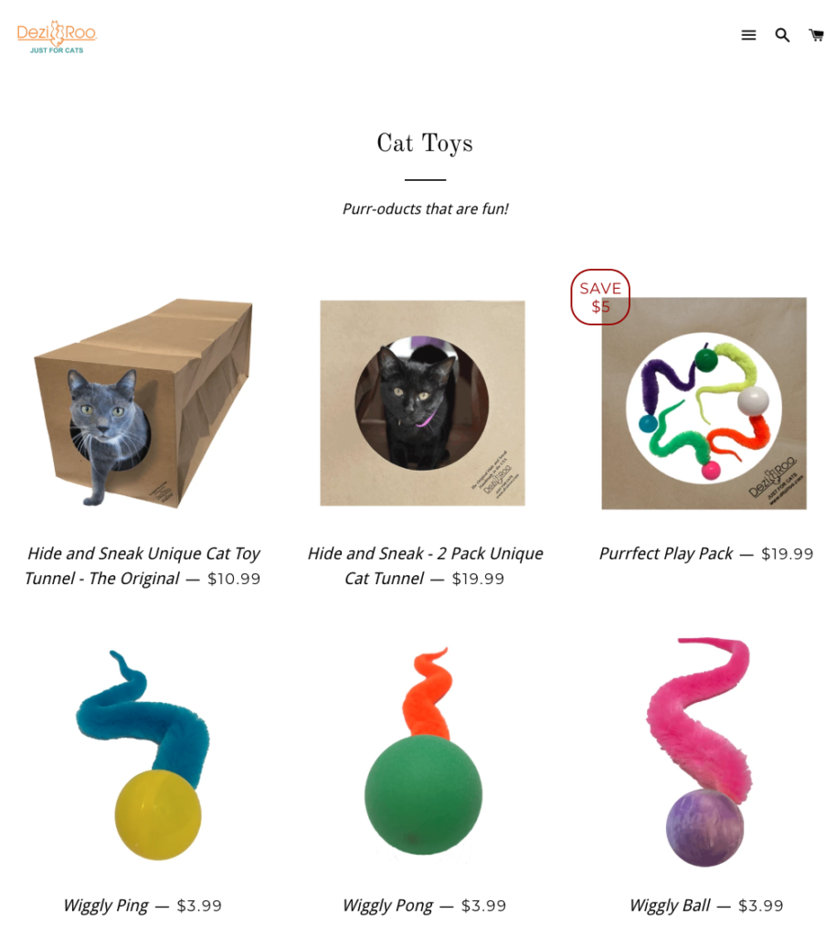 Dezi Roo cat toys for sale