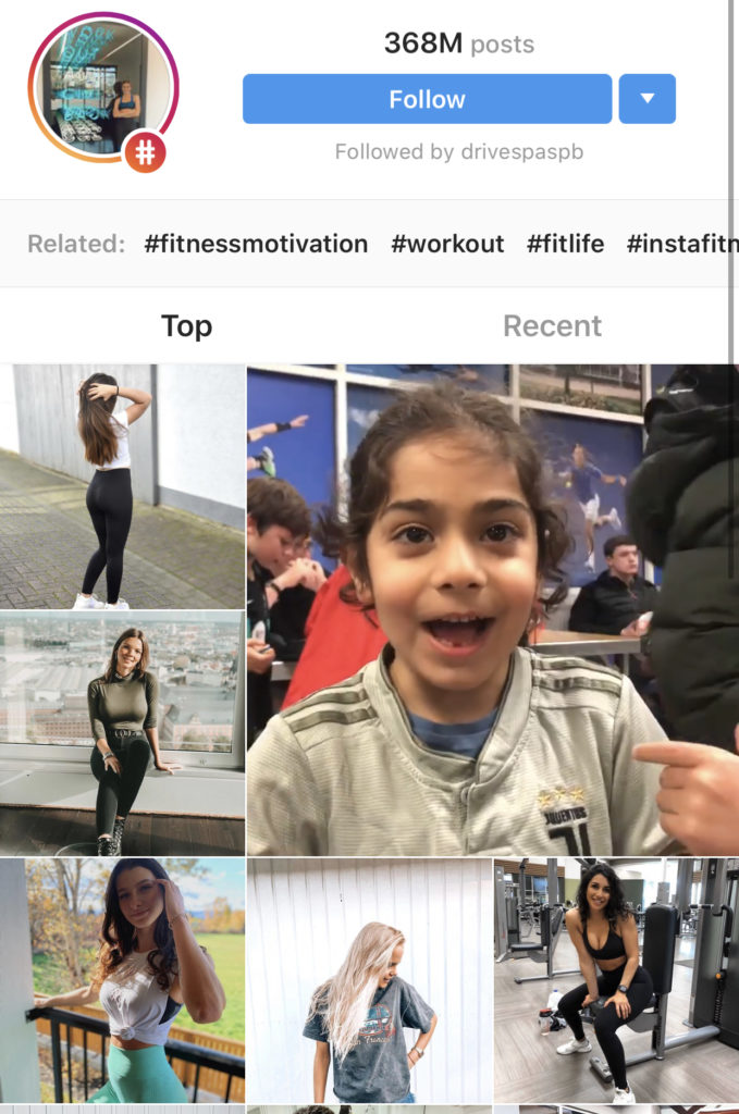 Instagram fitness hashtags