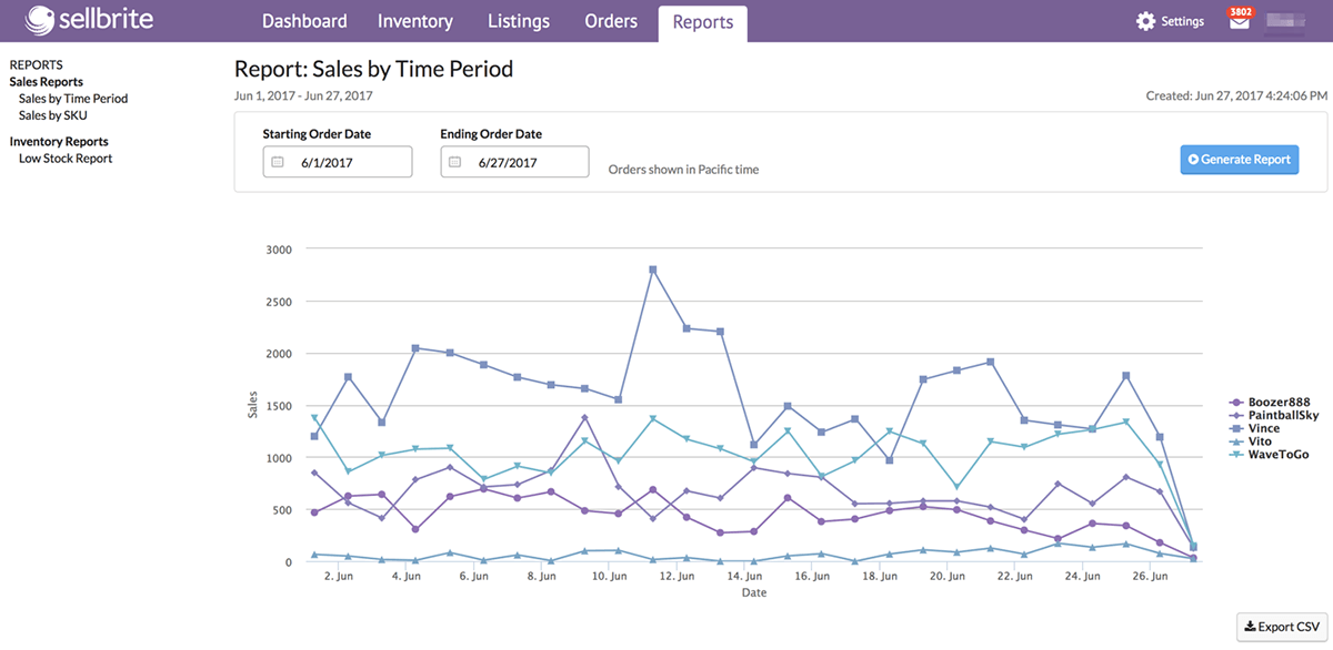 Multi-Channel Sales Report