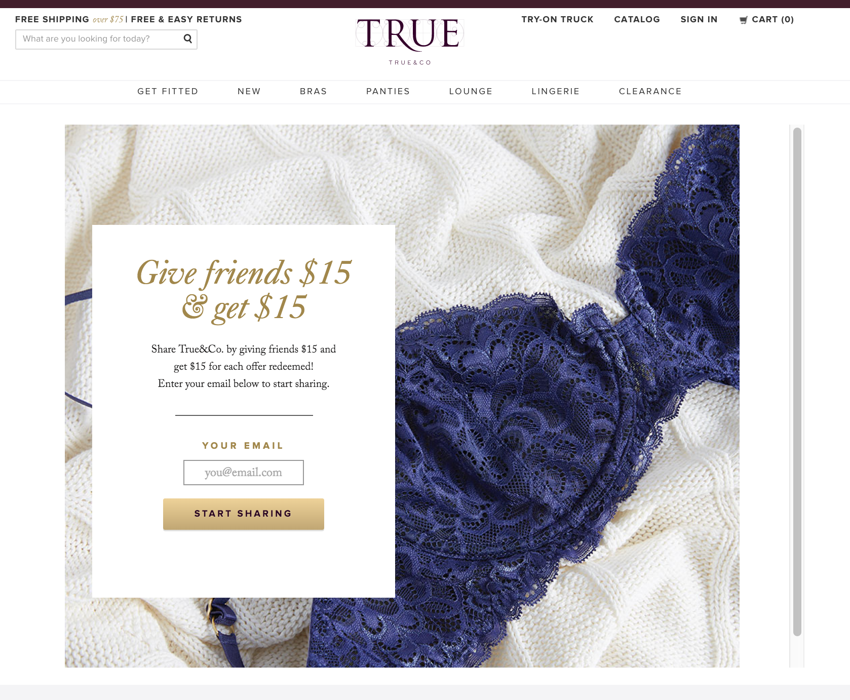 One customer delight idea is a customer referral program like True & Co