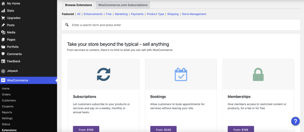 woocommerce extensions