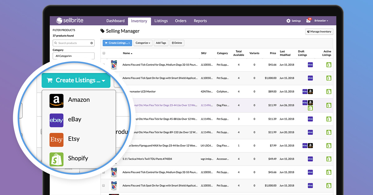 Sellbrite Listing Software