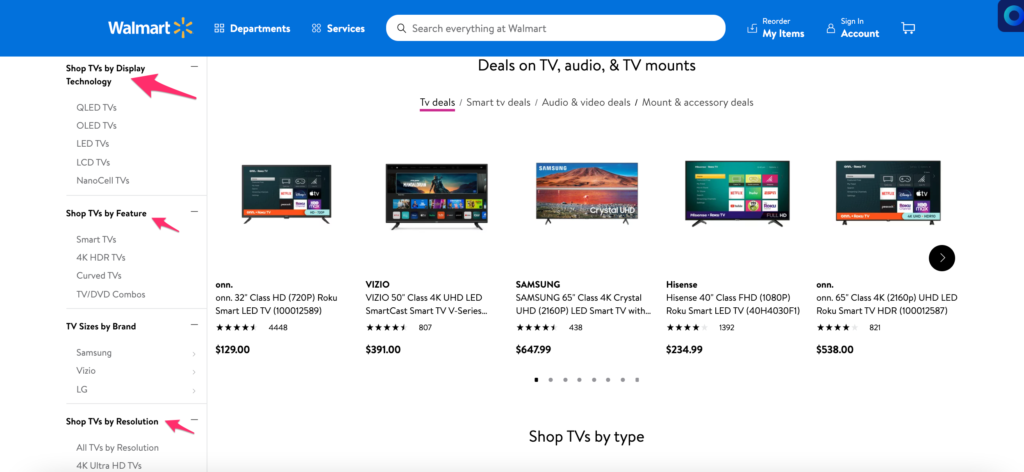 walmart product attributes