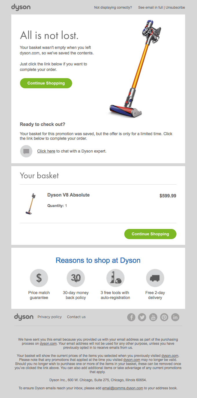 abandoned cart email best practices