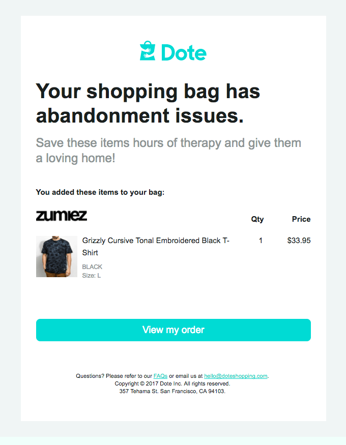 abandoned cart email best practices