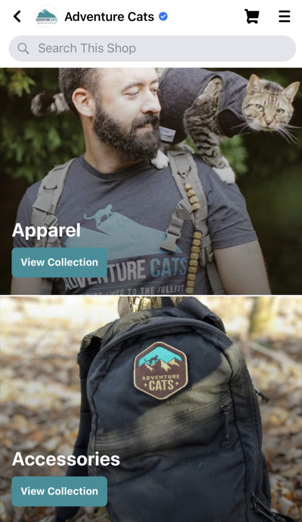 adventure cats facebook shop