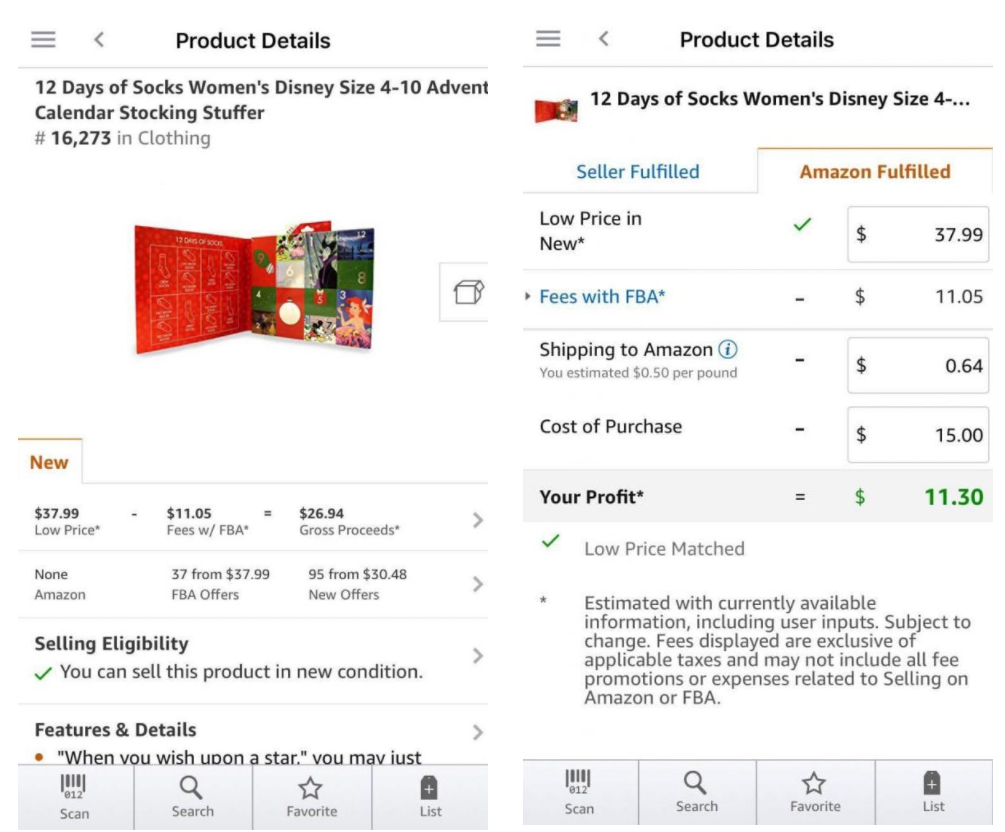 Amazon seller app for retail arbitrage