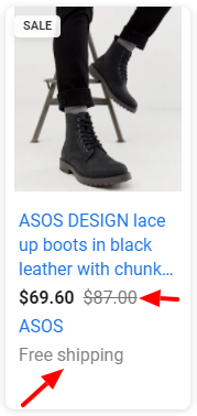 asos design boots listing