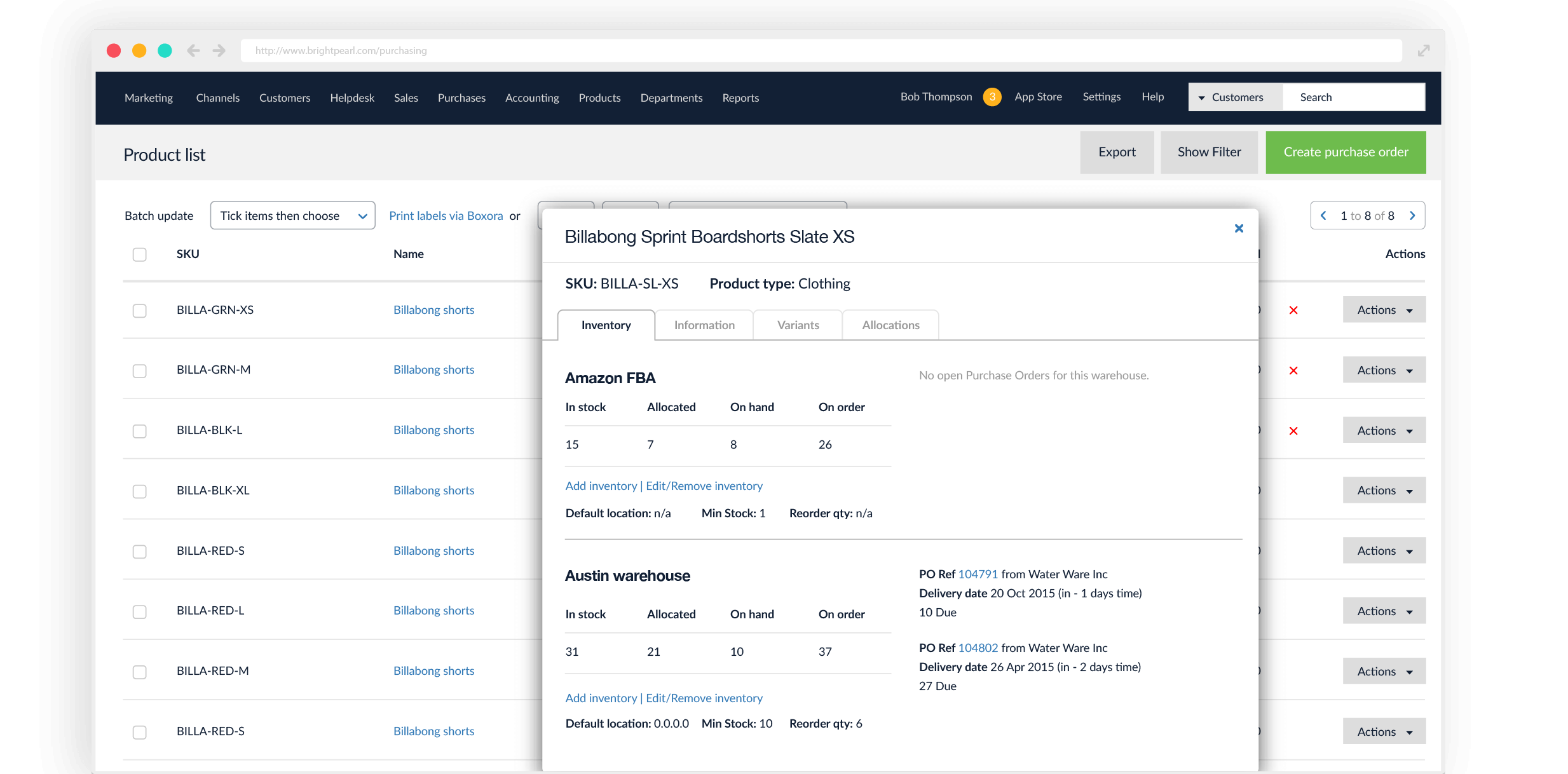 bigcommerce apps brightpearl