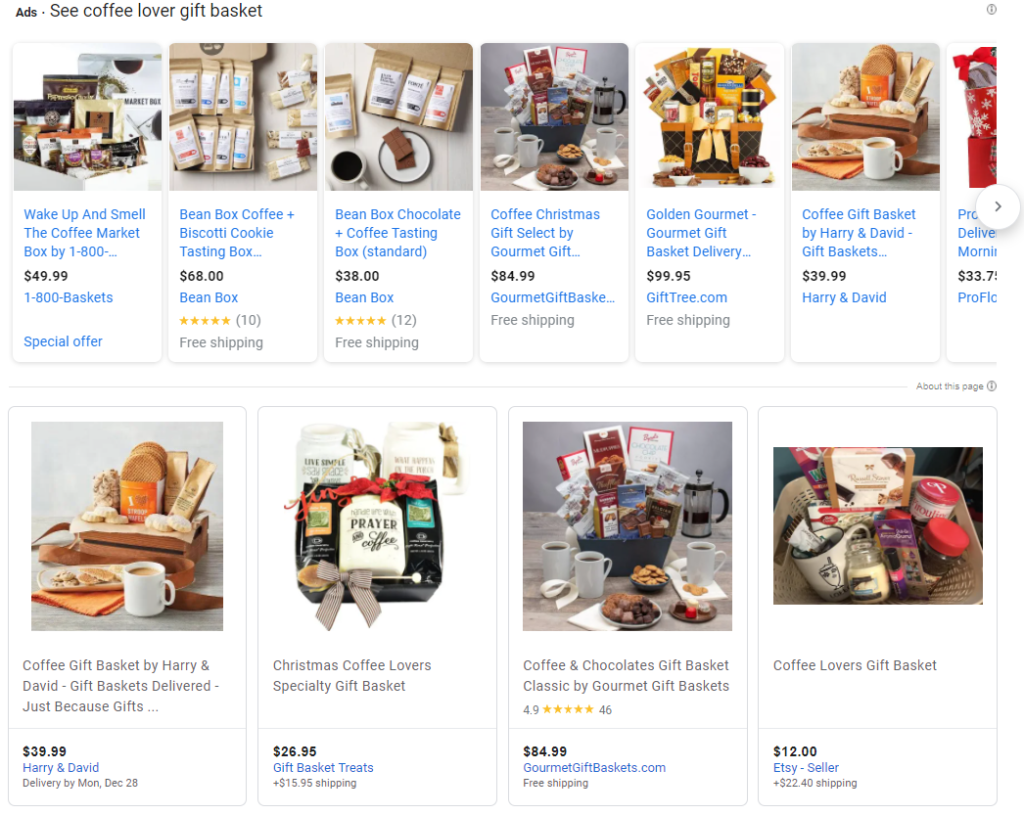 example of product ratings on Google shopping