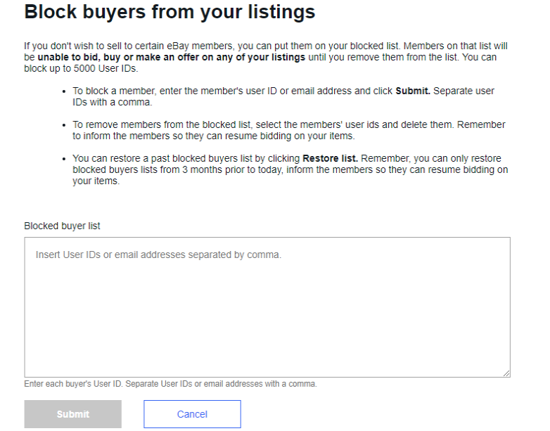 ebay block buyer