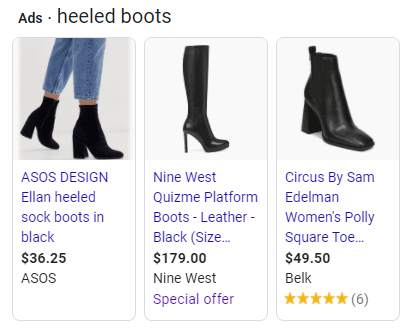 heeled boots search