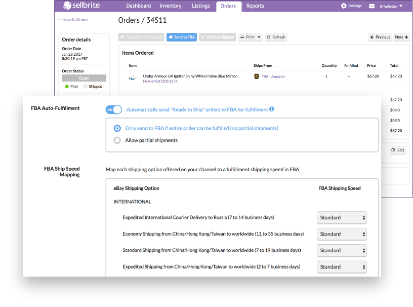 Centralized Inventory Control Screen