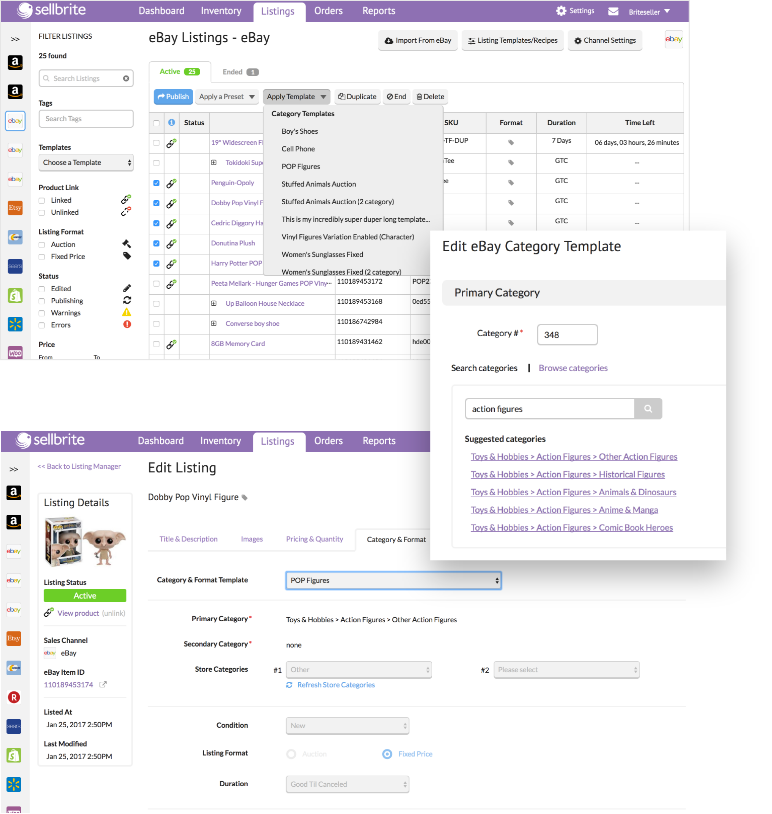 Listing Templates & Recipes