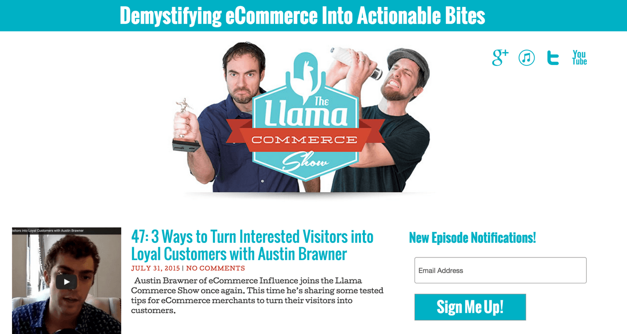 Llama Commerce Show - Free Online Resource