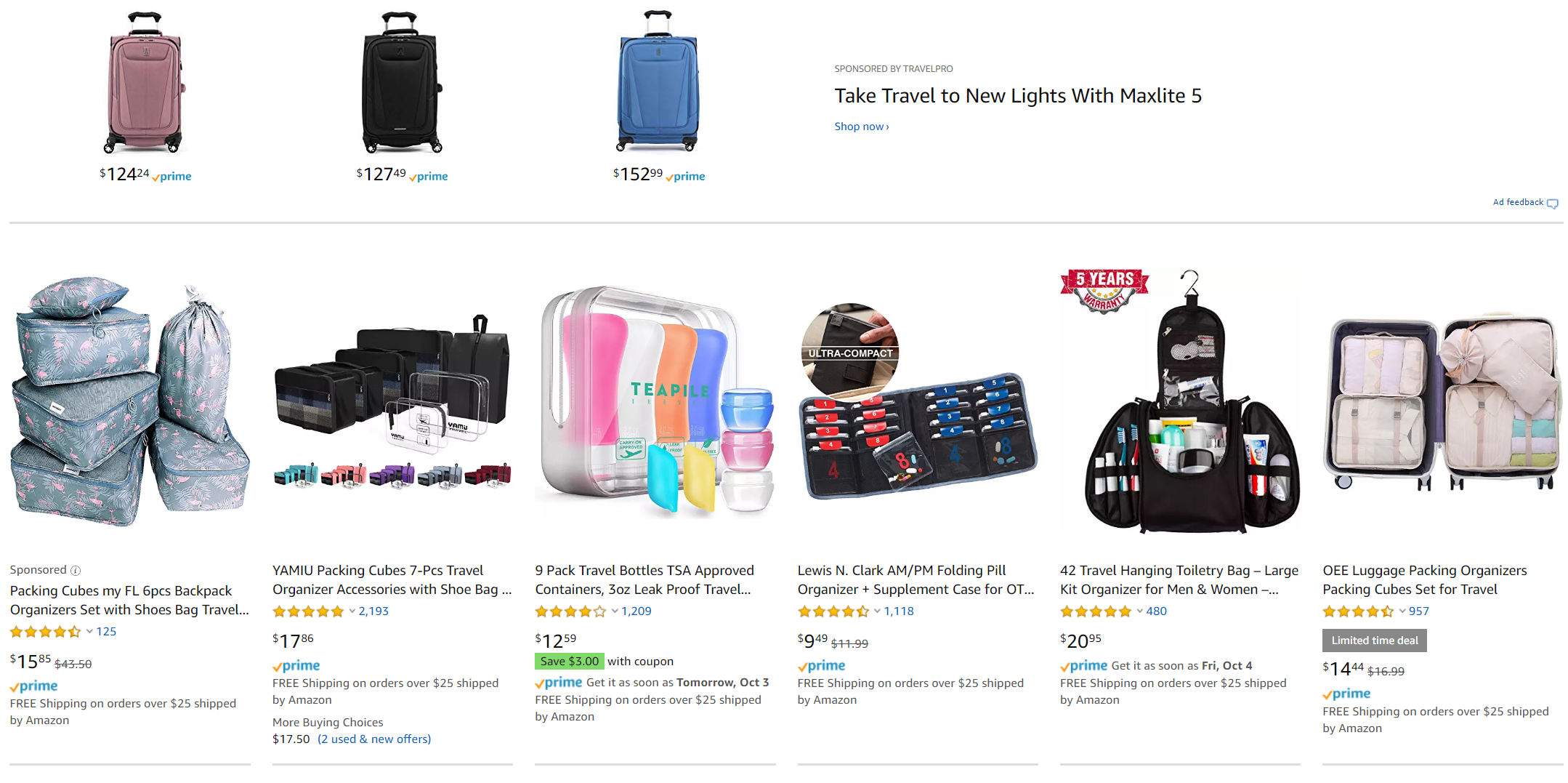 amazon gated categories for luggage