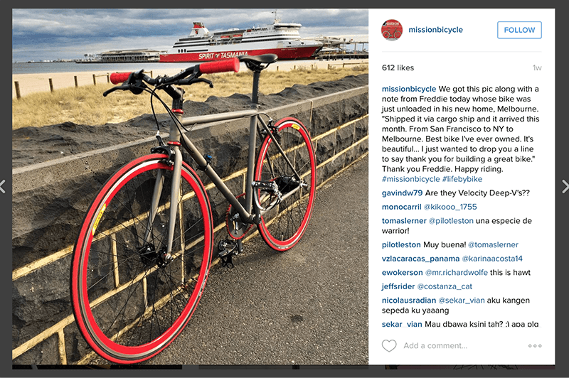 Mission Bicycle Instagram