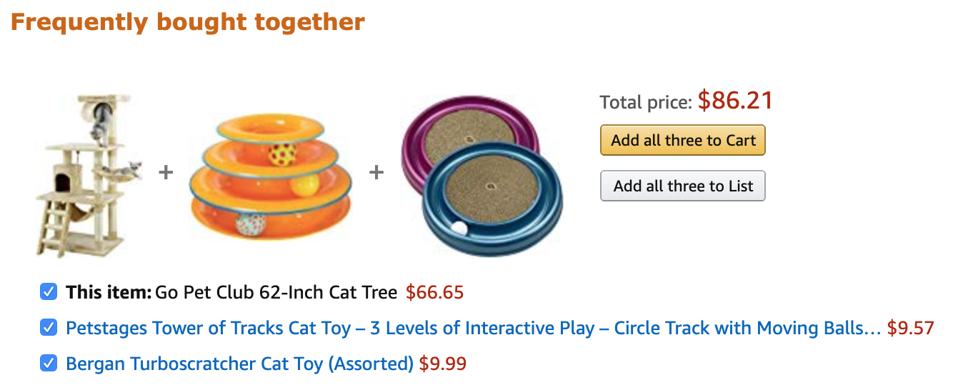 pet supplies frequently bought together on amazon