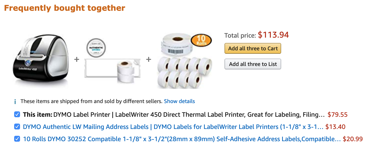 printer supplies frequently bought together on amazon