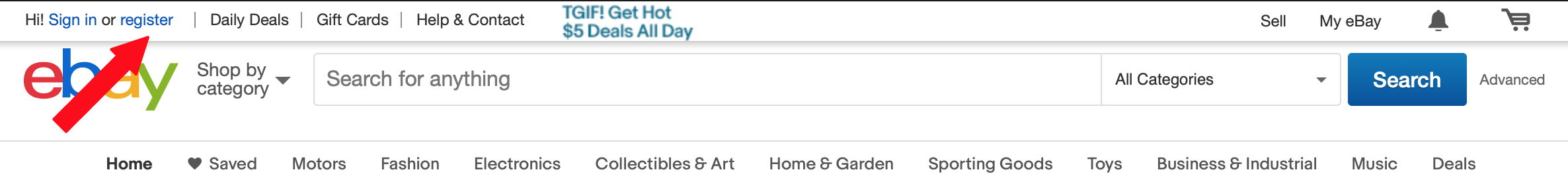 register for ebay account