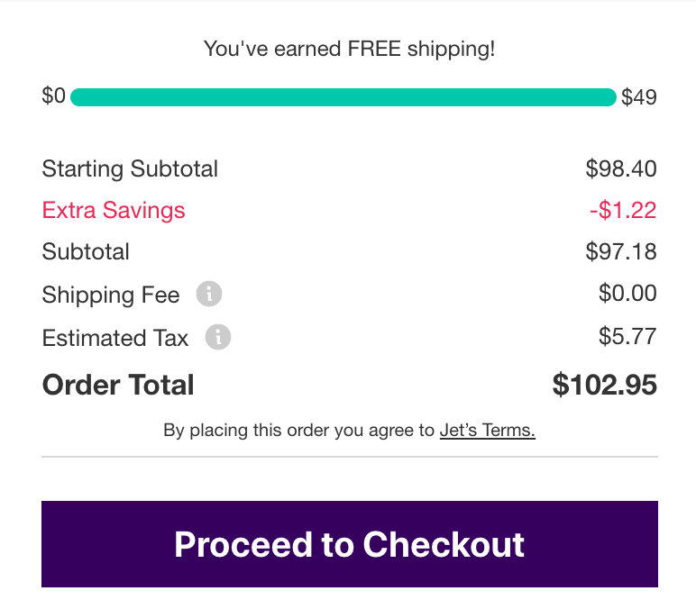 savings at checkout on Jet.com