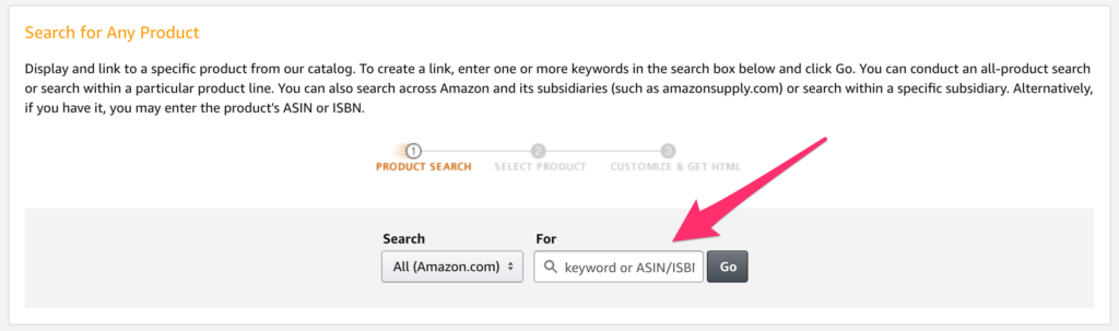 search-for-Amazon-affiliate-product