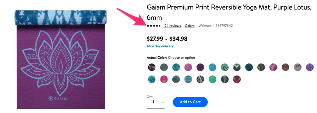 yoga mat for sale on walmart.com